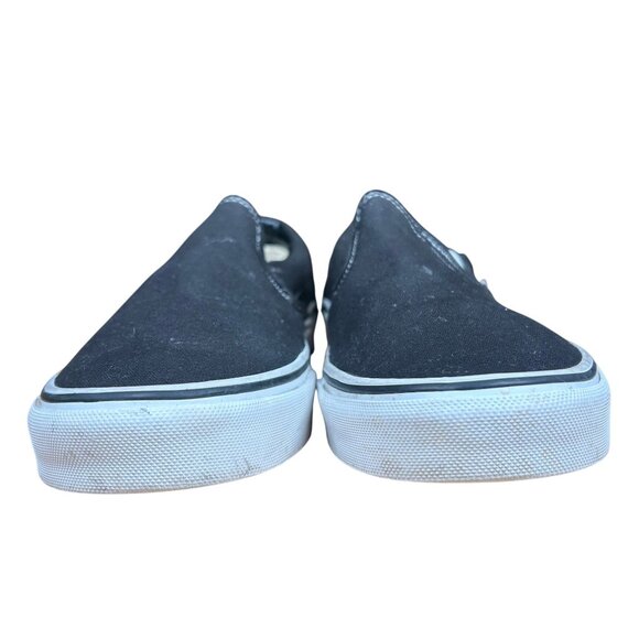 VANS Black Canvas Slip on Sneaker Unisex M8.5 W10 - Picture 3 of 8